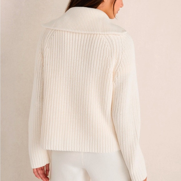 NWT Talbots Haven Well Within 1/2 zip cotton shaker stitch pullover M - Picture 2 of 5